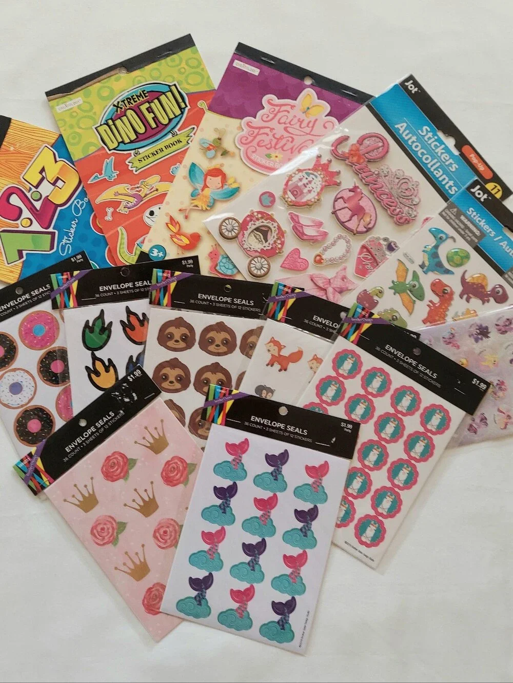 NWT Stickers Bundle, 1776 Stickers, Fairy, Princess, Dinosaur, Animal, Mermaid
